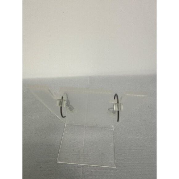 Dangle Earrings With Green Gemstone Beads & Oxidized Silver Hoops - Picture 3 of 4